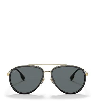 Burberry Metal 0be3125 Sunglasses In Gold