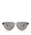 Burberry Light Grey Mirror Silver Irregular Ladies Sunglasses Be3152 10056g 61 In Gold