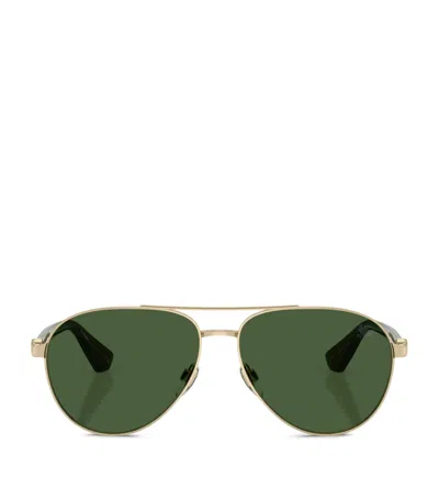 Burberry Metal Be3167 Pilot Sunglasses In Gold