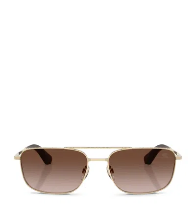 Burberry Metal Be3170 Pilot Sunglasses In Gold