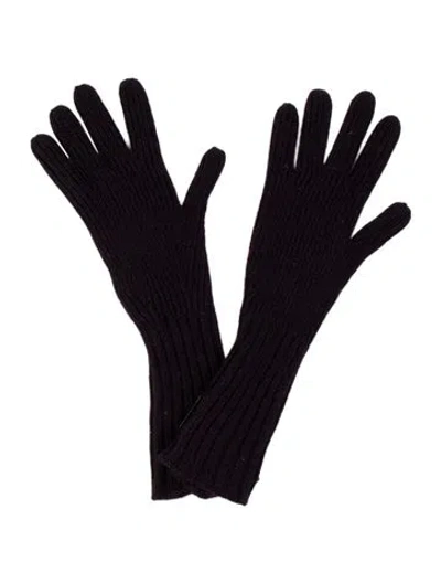 Pre-owned Burberry Metal Logo Accent Knit Winter Gloves W/tags In Purple
