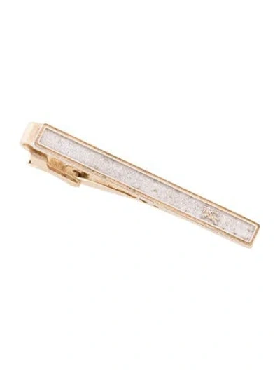 Pre-owned Burberry Metal Tie Clip In Gold