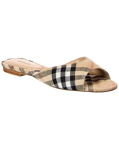 BURBERRY BURBERRY MEWS CHECK LINEN SANDAL