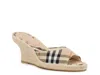 Burberry Mews Espadrille Wedge Sandal In Brown