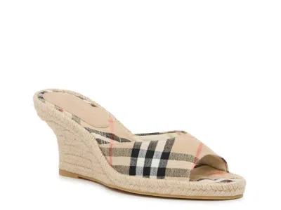 Burberry Mews Espadrille Wedge Sandal