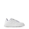 Burberry Calf Leather Sneakers With Contrasting Sole And Woven Laces In A1464