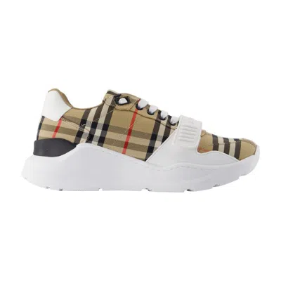 Burberry Mf Tnr New Regis M Check Sneakers In Multi
