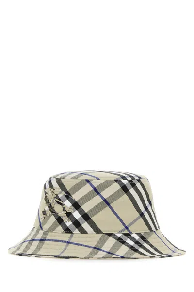 BURBERRY BURBERRY PRINTED POLYESTER BLEND BUCKET HAT