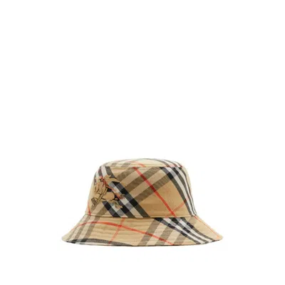 Burberry Mh Check Bucket In Brown
