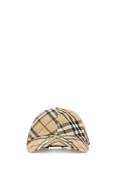 Burberry Mh Ess Check Baseball-l Nd  Female In Printed