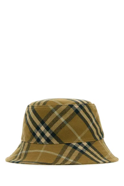 BURBERRY BURBERRY EMBROIDERED COTTON BUCKET HAT