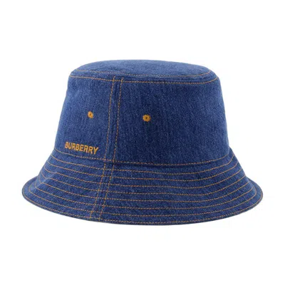 BURBERRY BURBERRY MH WASHED DENIM BUCKET HAT