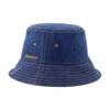 Burberry Mh Washed Denim Bucket Hat In Blue