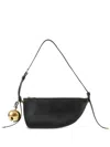 Burberry Curved Shape Gold-tone Hardware Shoulder Bag In Black