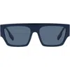 Burberry Micah 58mm Square Sunglasses In Blue