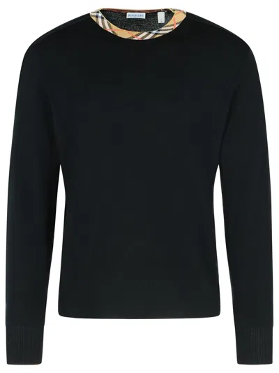 BURBERRY BURBERRY 'MICHAEL' BLACK WOOL SWEATER