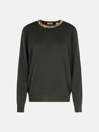 Burberry 'michael' Dark Green Wool Sweater
