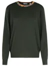 Burberry Michael Dark Green Wool Sweater In Green
