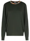 Burberry Michael Dark Green Wool Sweater In Green