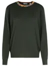 Burberry Michael Dark Green Wool Sweater In Green