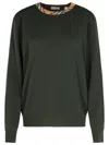 Burberry Michael Dark Green Wool Sweater In Green