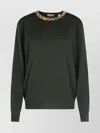 Burberry Michael Dark Green Wool Sweater In Green