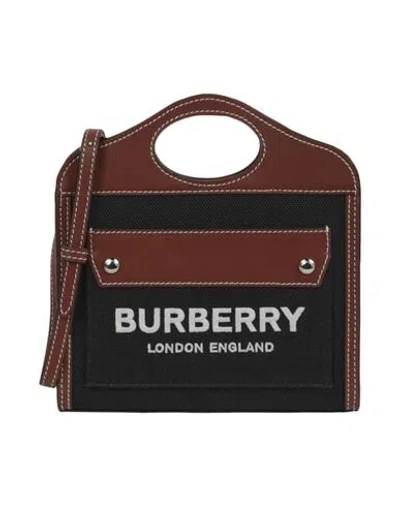 Burberry Micro Canvas Pocket Bag Woman Cross-body Bag Multicolored Size - Polyamide, Cotton In Burgundy