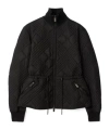 Burberry Micro Check-stitch Nylon Wakerley Jacket In Black