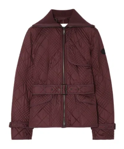 Burberry Micro Check-stitch Nylon Abbeydale Jacket In Animal Print