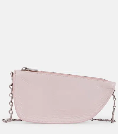 Burberry Micro Leather Shoulder Bag In Pink