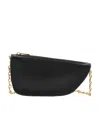 Burberry Micro Shield Wallet On Chain In Black
