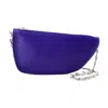 Burberry Micro Shield Wallet On Chain In Blue