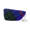 Burberry Blue Canvas Check Shield Mini Shoulder Bag In Blue