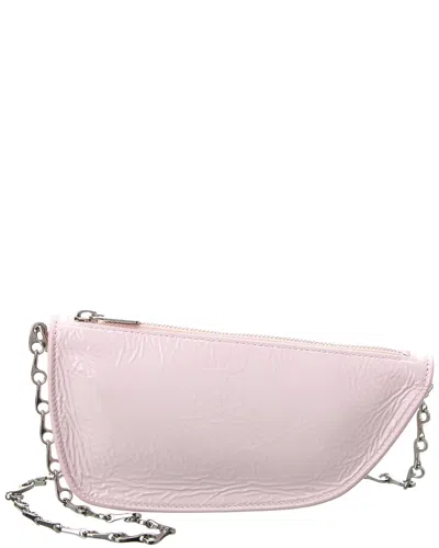 Burberry Micro Sling Shell Leather Shoulder Bag In Pink