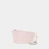 BURBERRY MICRO SLING SHIELD CROSSBODY - BURBERRY - LEATHER - PINK
