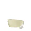 Burberry Pastel Green Leather Micro Shield Crossbody Bag In Neutrals