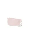 Burberry Mini Pink Leather Micro Shield Shoulder Handbag In Pink