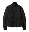 Burberry Micro Check-stitch Nylon Wakerley Jacket In Black