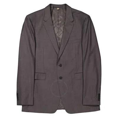 Burberry Mid Grey Melange Millbank Suit Blazer In Gray