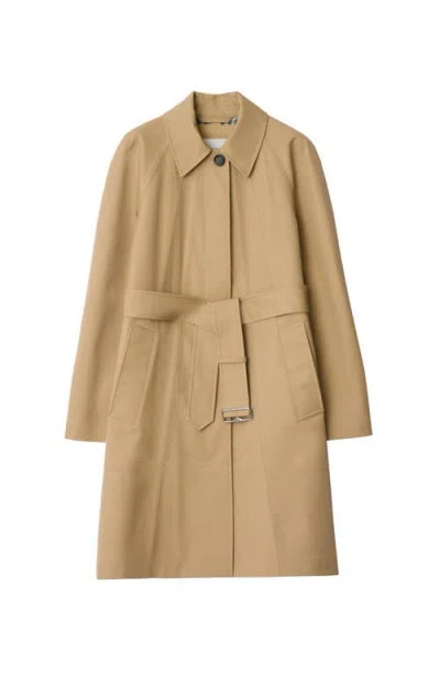 Burberry Mid-length Bonded Cotton Car Coat In Brown