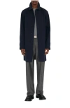Burberry Mid-length Bonded Gabardine Car Coat In Blue