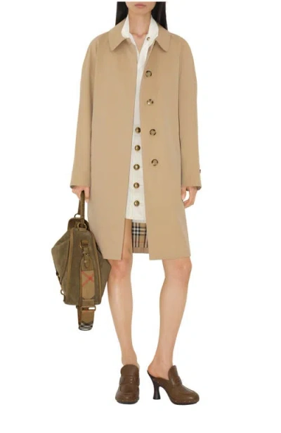Burberry Mid-length Camden Heritage Car Coat In Brown