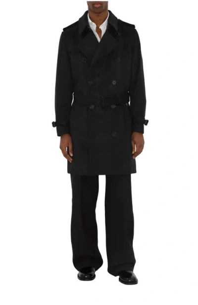 Burberry Mid-length Cashmere Blend Kensington Trench Coat