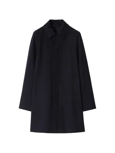 Burberry Mid-length Cashmere Car Coat In Blue
