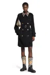 Burberry Mid-length Castleford Trench Coat In Black