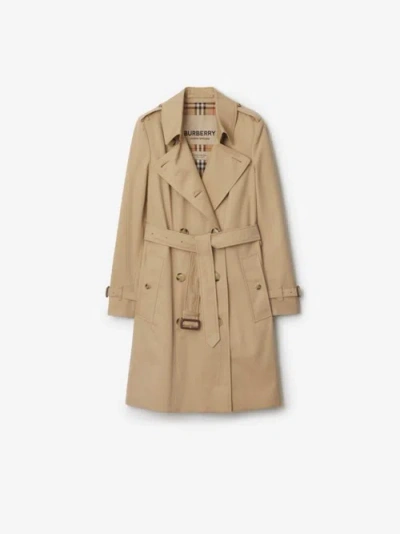 Burberry Mid-length Chelsea Heritage Trench Coat In Honey