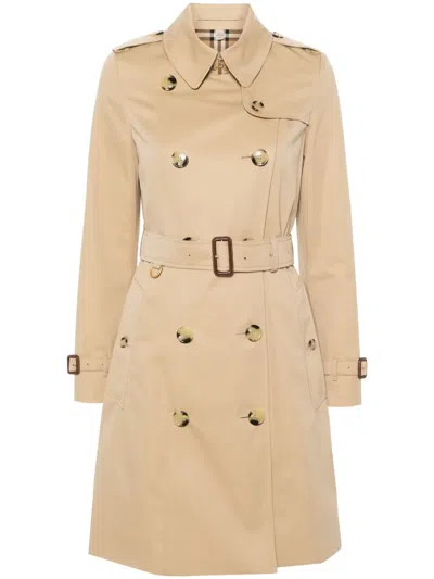 Burberry Mid-length Chelsea Heritage Trench Coat In Nude