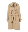 Burberry Mid-length Kensington Heritage Trench Coat In Yellow