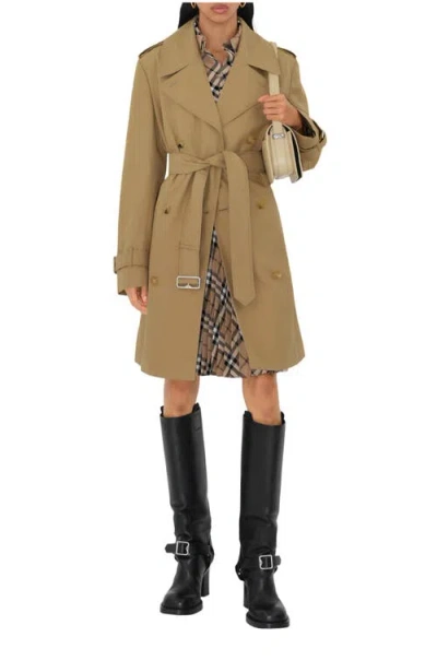 Burberry Mid-length Cotton Blend Trench Coat