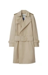 Burberry Belted Trench Coat In Oat